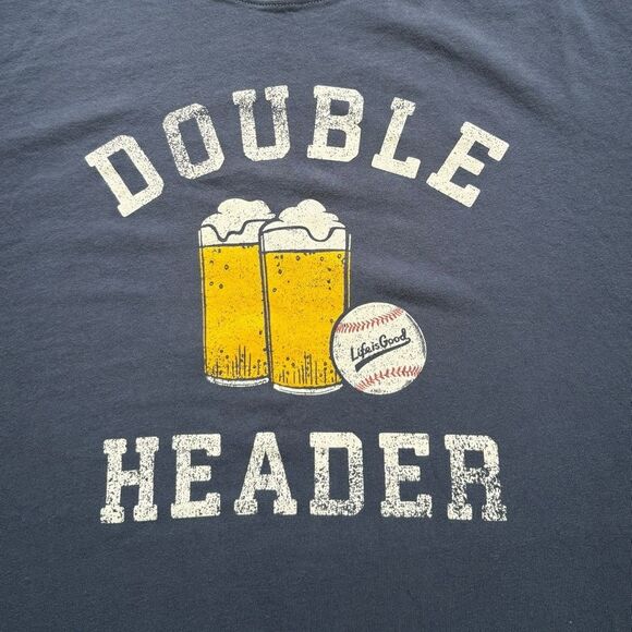 Life Is Good Crusher Tee Short Sleeve Double Header Beer Baseball Men’s XXXL - Picture 3 of 7